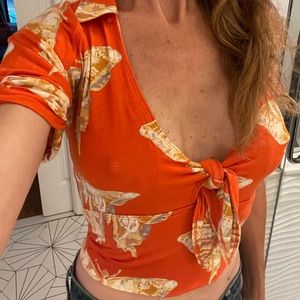 Free People cropped lunge top brand new never worn.